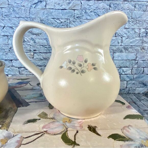 Vintage Pfaltzgraff Remembrance Sugar Bowl Creamer Set - Picture 9 of 10